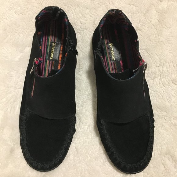 NWOT Grizzleez Black Leather Monk Strap Chukkas - Picture 5 of 15